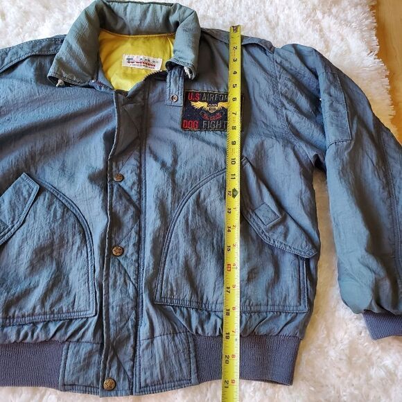 Vintage  US Air Force Dog Fighter Bomber Jacket Size Small Women's  Green - Picture 7 of 9